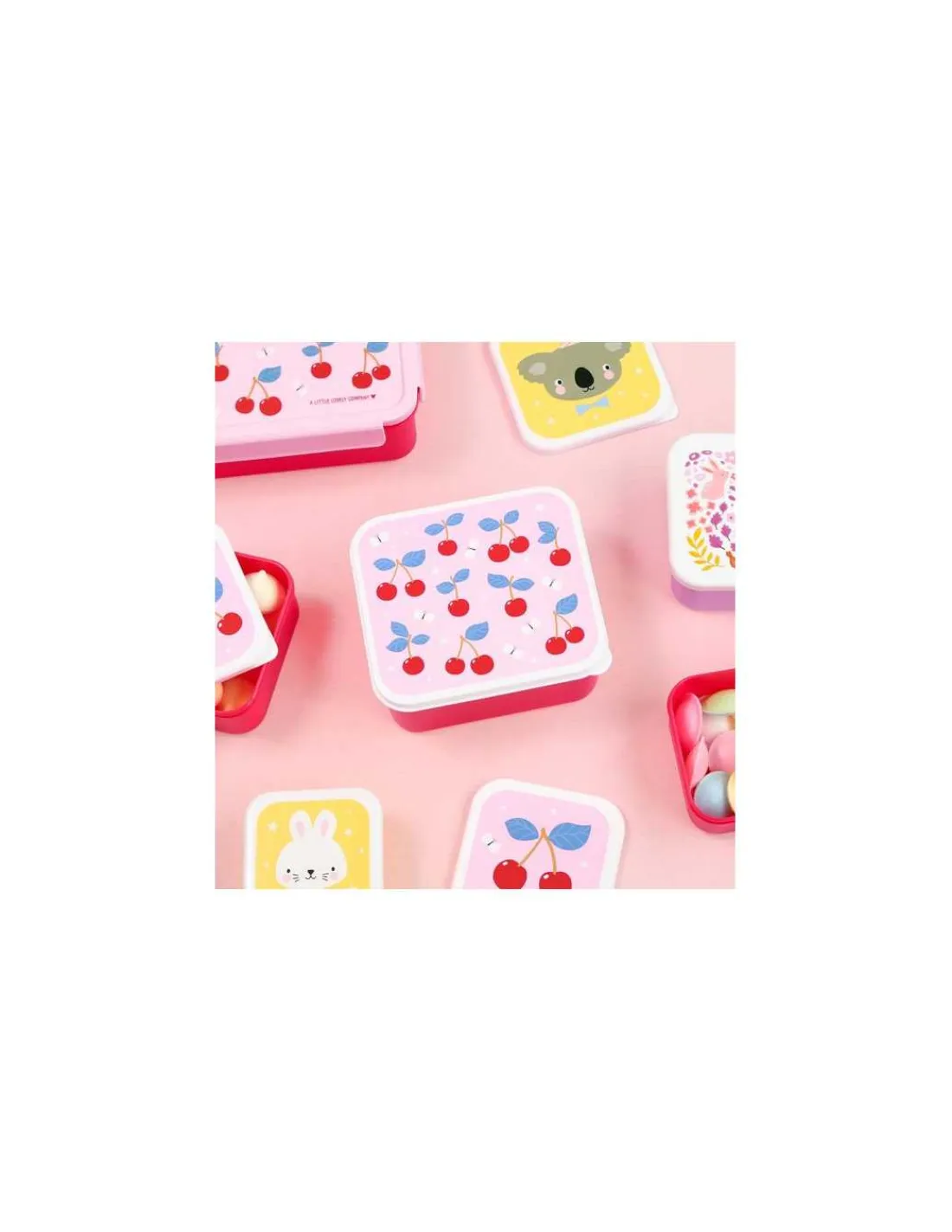 Enfant A little lovely company 4 boites à goûter Cerises -