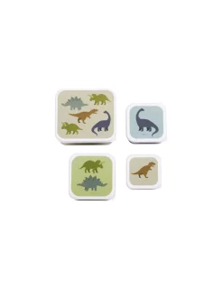 Enfant A little lovely company 4 boites à goûter Dinosaures -