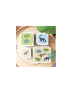 Enfant A little lovely company 4 boites à goûter Dinosaures -