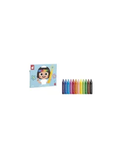 Enfant Janod 12 Crayons de cire -