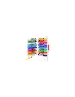 Moulin Roty 24 crayons de cire les Popipop -