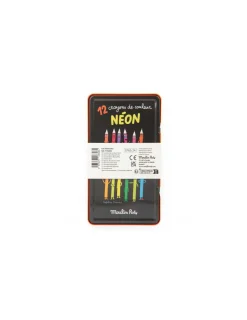 Enfant Moulin Roty 12 crayons de couleur Néon Les Schmouks -