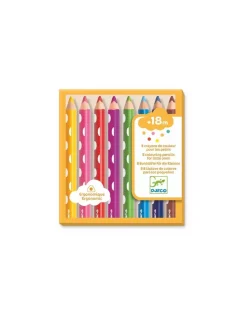 Enfant Djeco 8 crayons de couleur pour les petits -