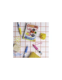 Enfant Moulin Roty 6 crayons multisurfaces Les Schmouks -