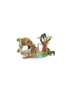 Papo 6 mini figurines vie sauvage avec éléphant -