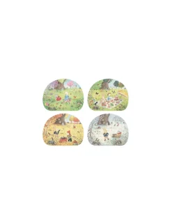 Enfant Moulin Roty 4 mini puzzles Les Saisons -
