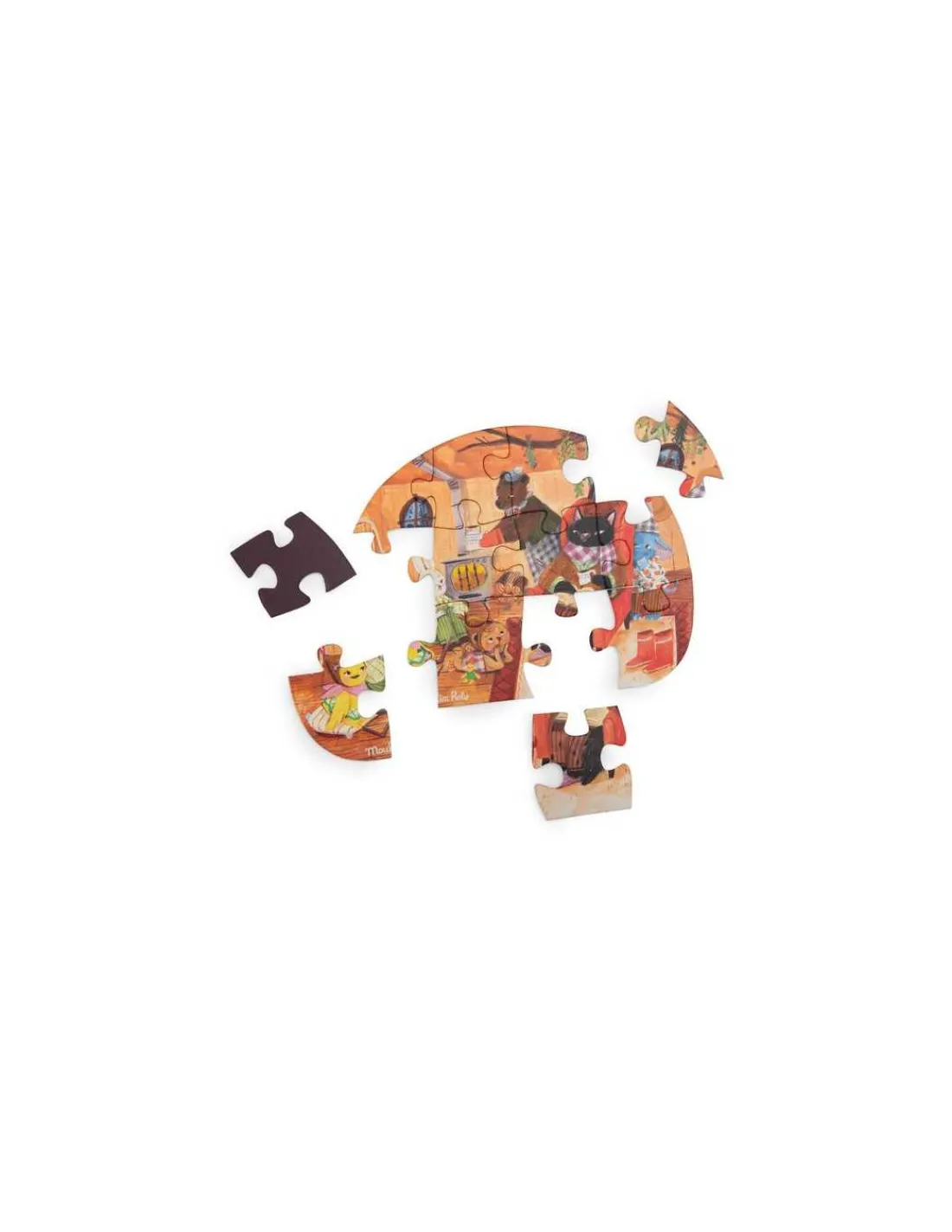 Moulin Roty 4 mini puzzles Une belle journée Les Minouchkas -
