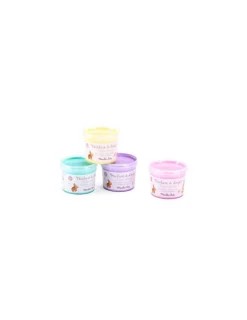 Moulin Roty 4 pots de peinture à doigts pastel Les Rosalies -