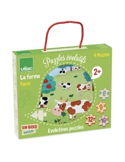 Vilac 4 puzzles évolutifs la ferme -