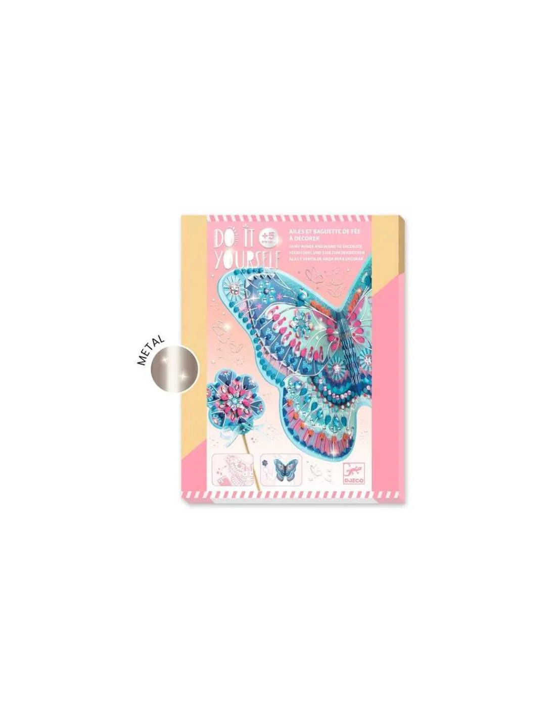 Djeco Ailes et baguette de fée à décorer - Do It Yourself -