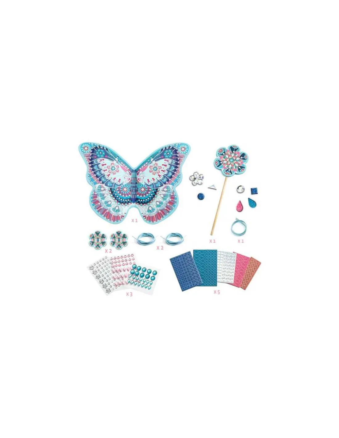 Djeco Ailes et baguette de fée à décorer - Do It Yourself -