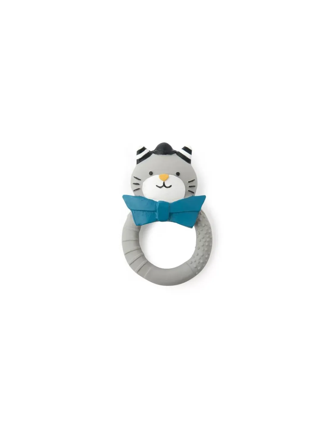 Moulin Roty Anneau caoutchouc naturel Chat gris Les moustaches -