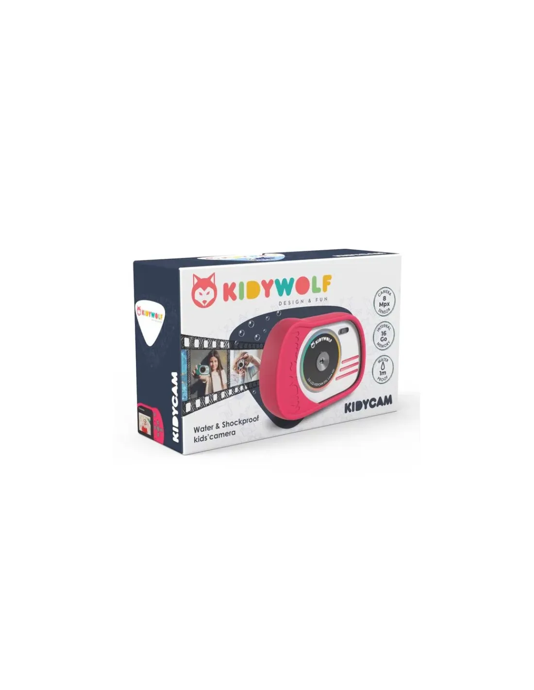 Enfant Kidywolf Appareil photo Kidycam rose -