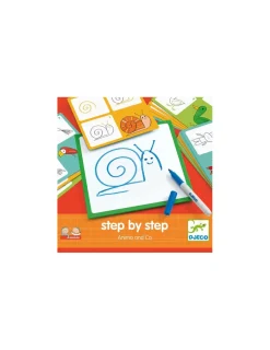 Djeco Apprendre à dessiner Step by step Animals and Co -