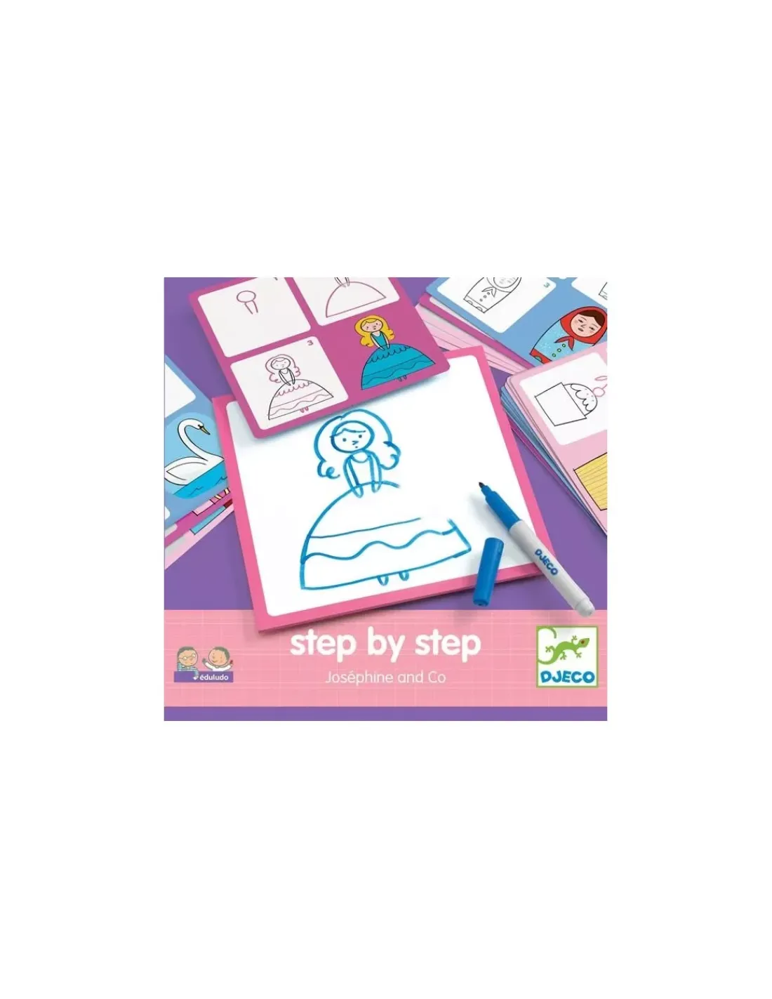 Djeco Apprendre à dessiner Step by step Joséphine and Co -