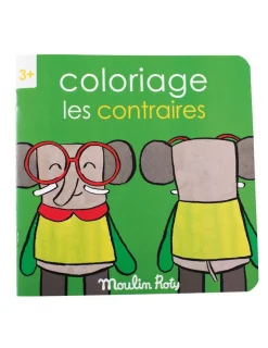 Moulin Roty Cahier de coloriage les contraires les Popipop -