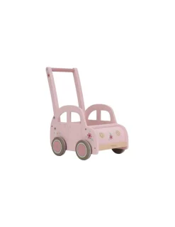 Little Dutch Chariot de marche voiture en bois Rose -