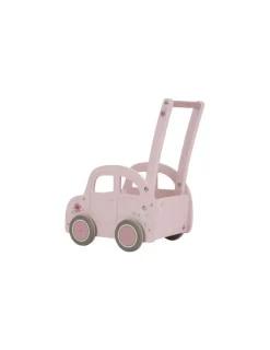 Little Dutch Chariot de marche voiture en bois Rose -