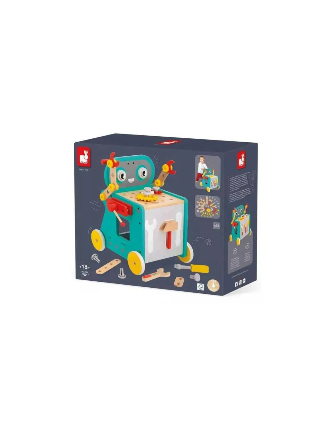 Janod Chariot Robot Brico'Kids -