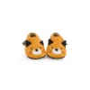 Moulin Roty Chaussons cuir chat moutarde Les moustaches 18/24 m -