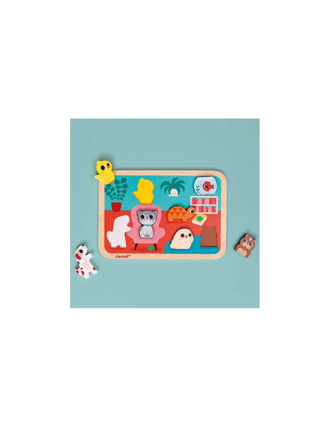 Janod Chunky puzzle Les animaux familiers -