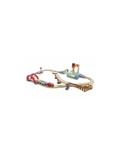 Hape Toys Circuit de train de cargaison avec port maritime - Hape