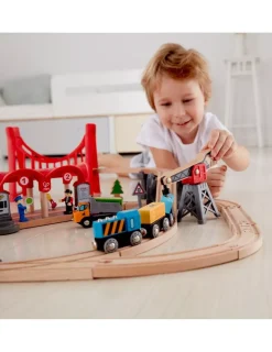 Hape Toys Circuit de train ville animée - Hape