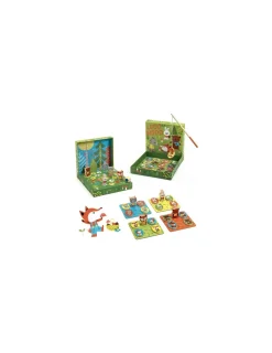 Enfant Djeco Coffret 4 jeux Ludo Wood -