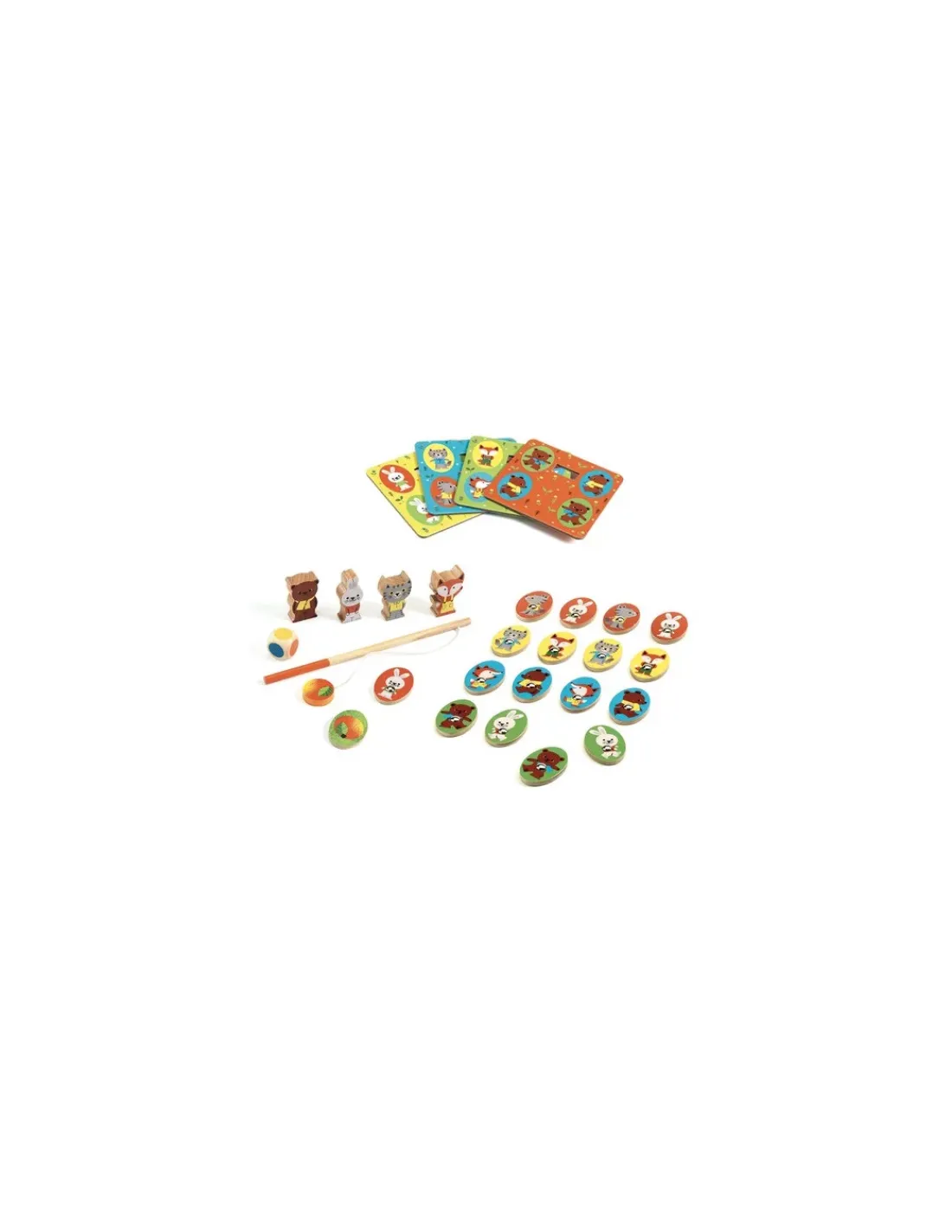 Enfant Djeco Coffret 4 jeux Ludo Wood -