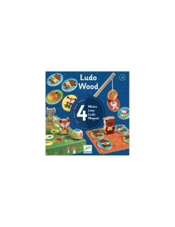 Enfant Djeco Coffret 4 jeux Ludo Wood -