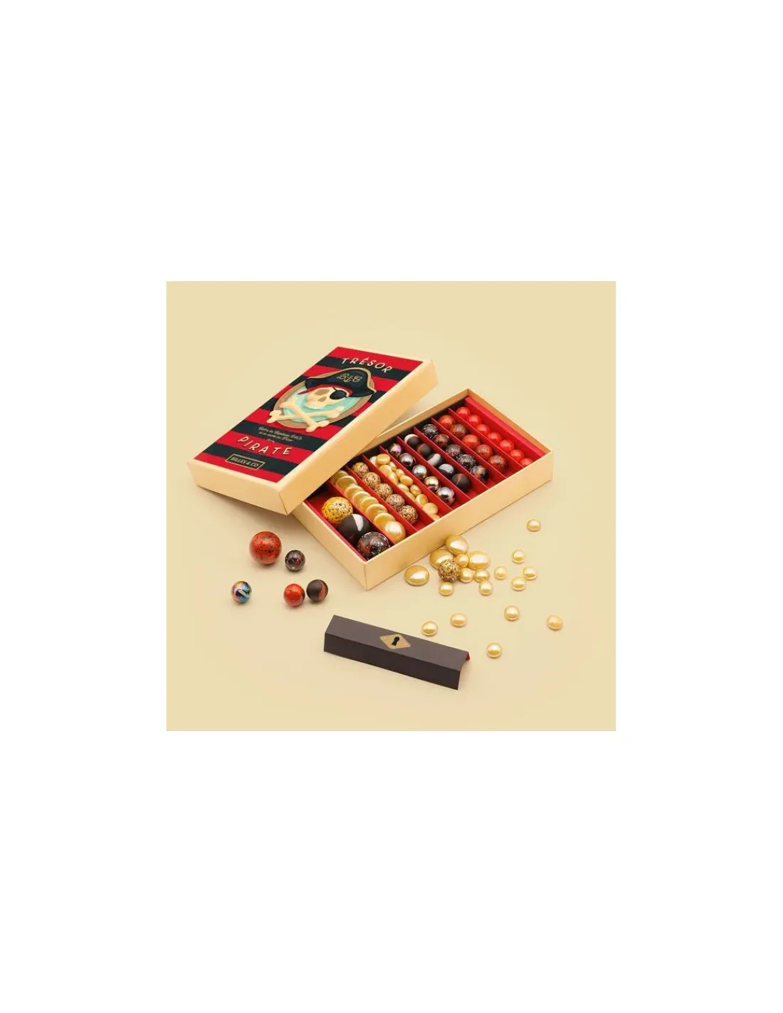 Enfant Billes and Co Coffret de 85 billes Trésor pirate - Billes & Co