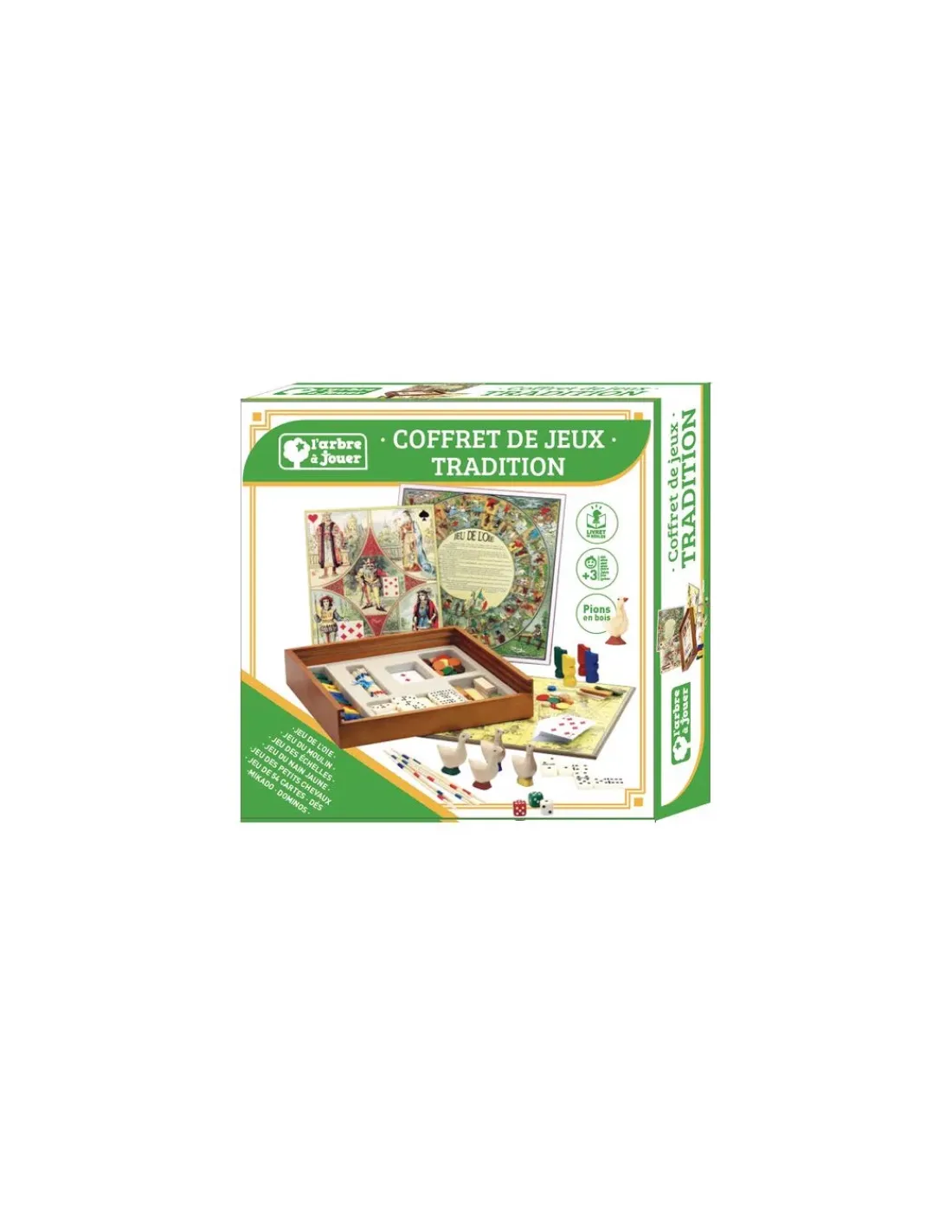 Jeujura Coffret de jeux tradition -
