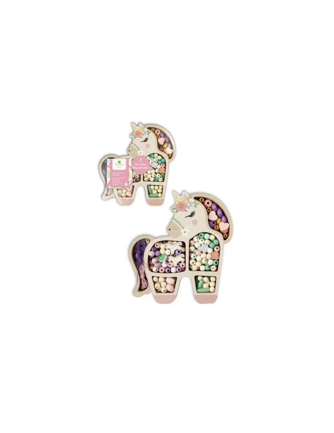 Sycomore Coffret licorne perles en bois -