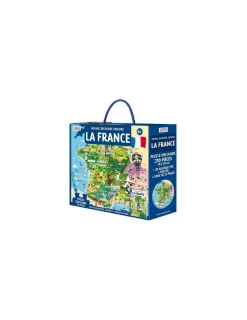 Sassi junior Coffret livre et puzzle La France - Sassi