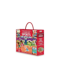 Sassi junior Coffret livre et puzzle Le monde des sports - Sassi