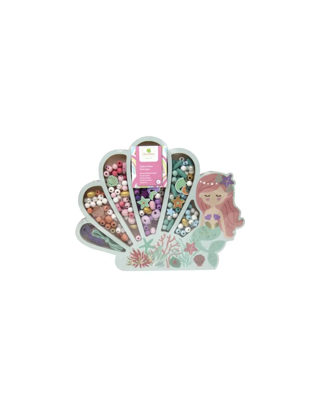 Sycomore Coffret sirène 400 perles en bois -