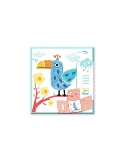 Djeco Coloriage 3 pochoirs pour une image -