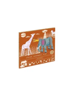 Djeco Colorie assemble et joue DIY Savane -