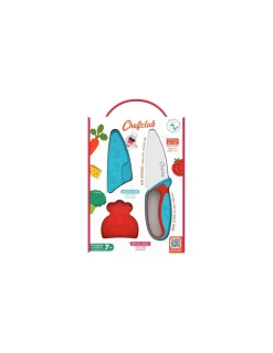 Chefclub kids Couteau du chef bleu et rouge -
