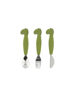 Trixie Couverts en silicone Dinosaure -