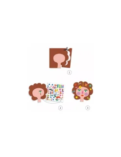 Djeco Créer avec des stickers coiffeur -