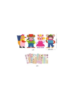 Djeco Créer avec des stickers Eclatants -