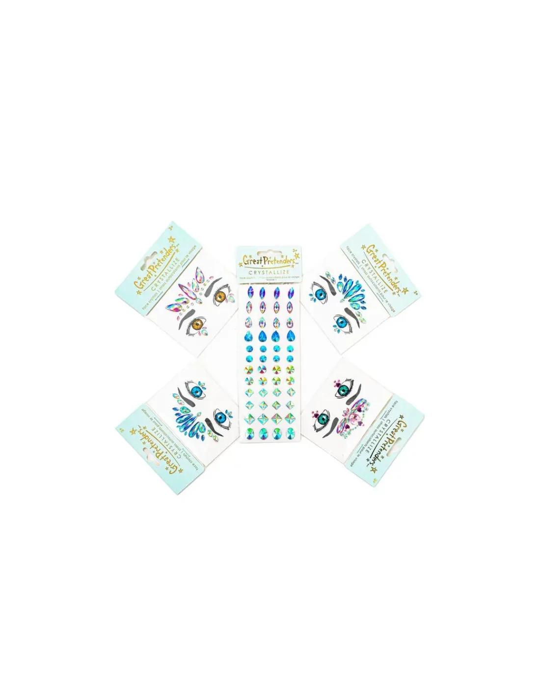 Enfant Great Pretenders Cristaux autocollants pour le visage -