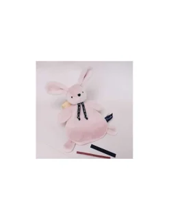 Mailou Tradition Doudou rosée lapin Dorlotin - Maïlou Tradition