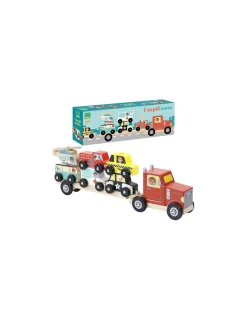 Vilac Empilauto bois 6 véhicules -