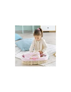 Corolle Ensemble couffin peluche rose -