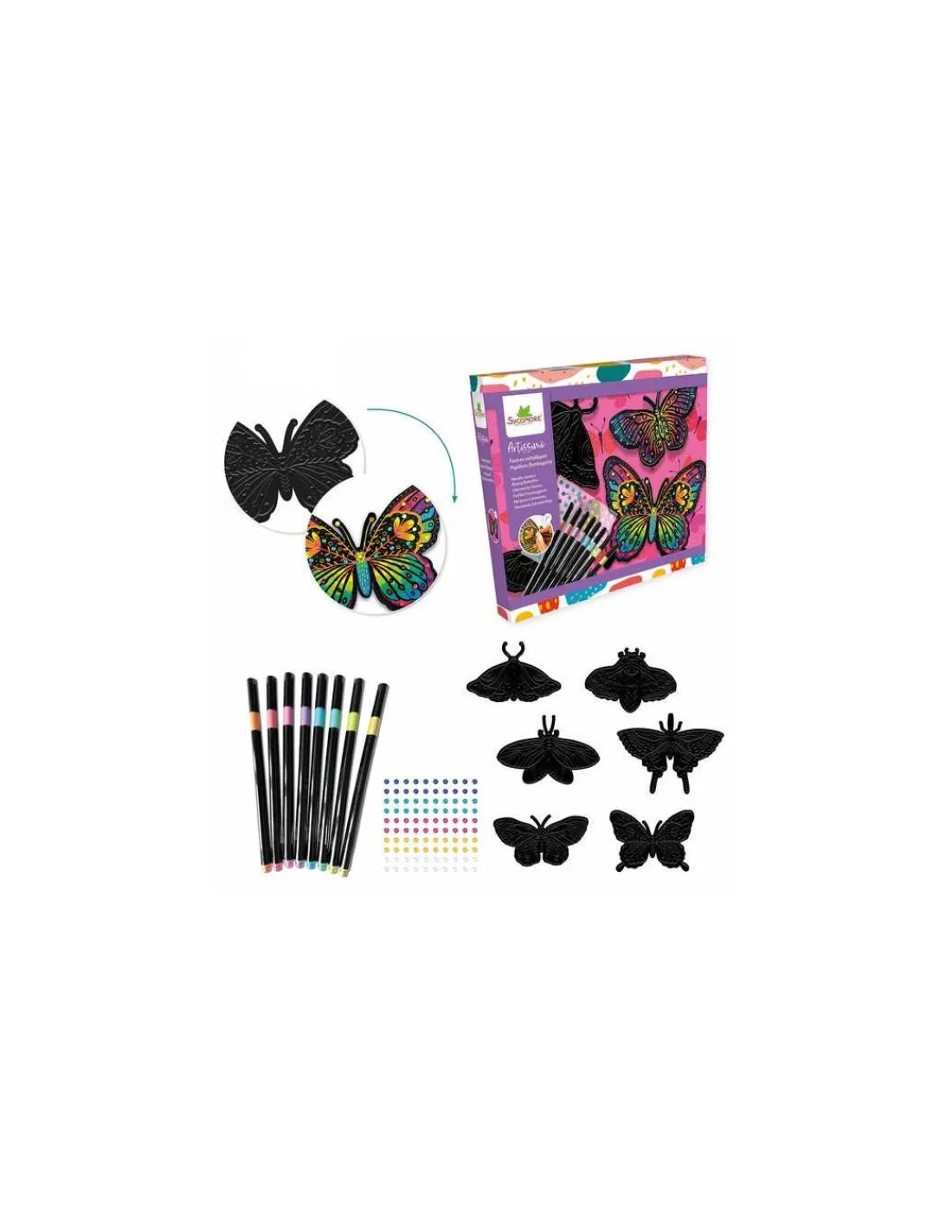 Sycomore Feutres métallisés papillons flamboyants -