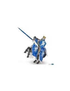 Papo Figurine cheval du roi au dragon bleu -