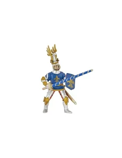 Papo Figurine chevalier bleu fleur de lys -