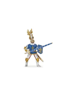 Papo Figurine chevalier bleu fleur de lys -